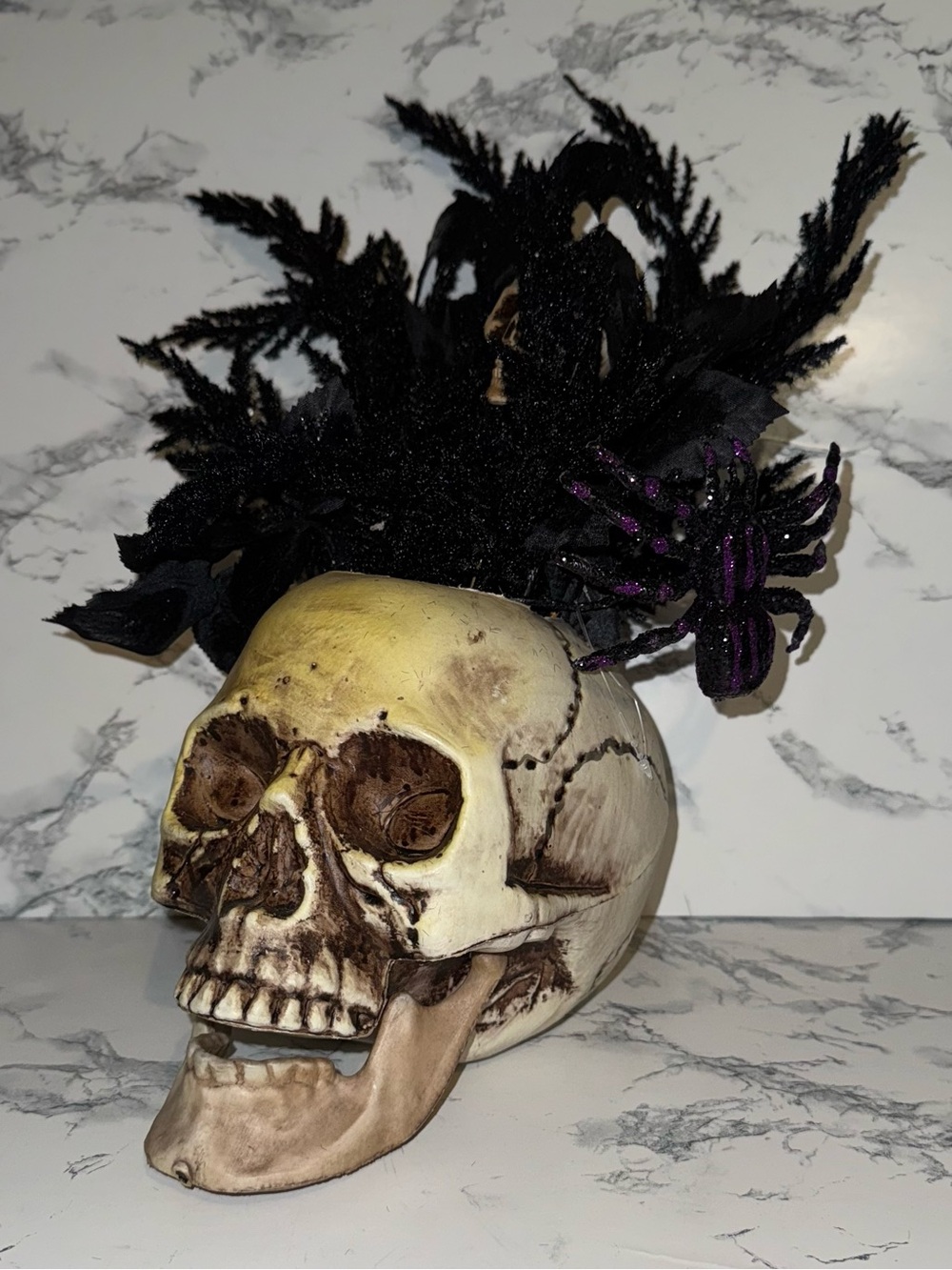 Michaels Halloween Tabletop Decor Floral Skull